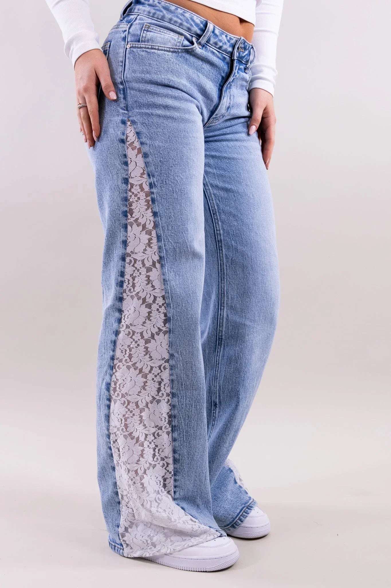 Viral Lace BBL Jeans